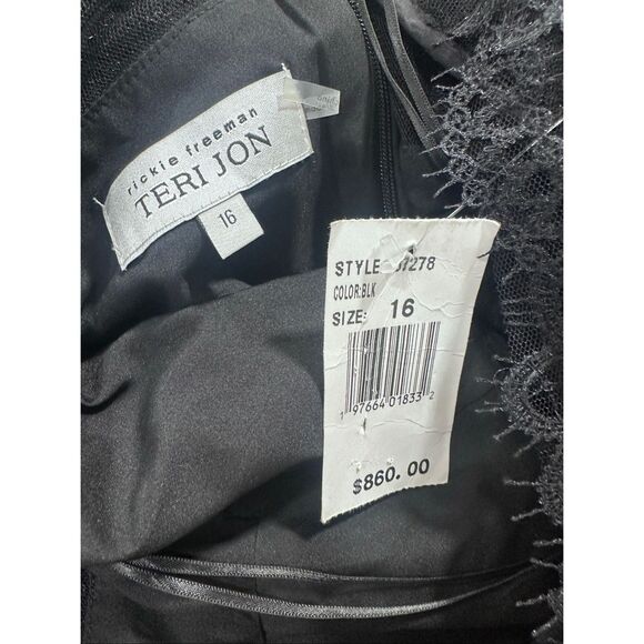 RICKIE FREEMAN FOR TERI JON Lace Midi Dress US 16 $860 - Picture 9 of 9